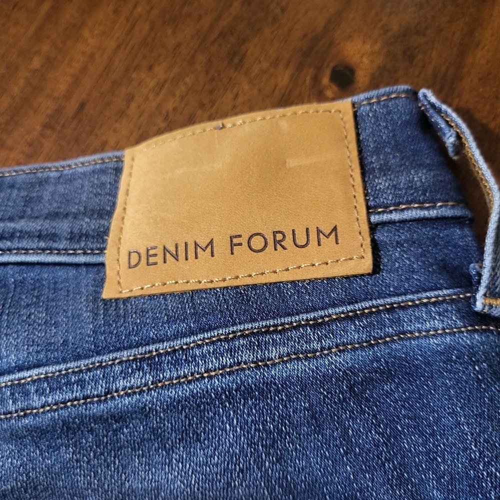 Denim Forum Aritzia The Nico Mid Rise Skinny Crop‎ Raw Released Hems Size 28 - Picture 7 of 11